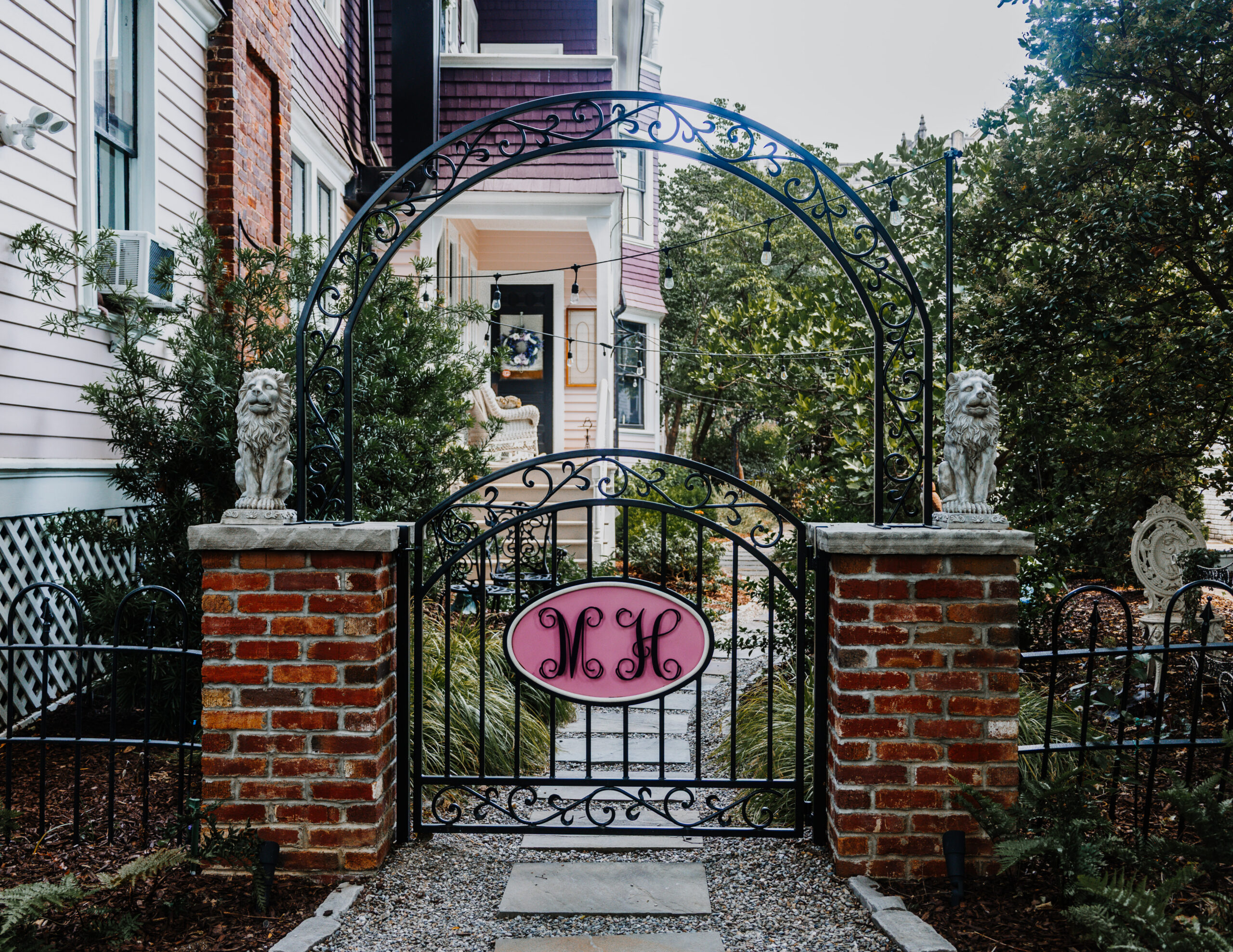 Home McNinch House Restaurant private gated entrance