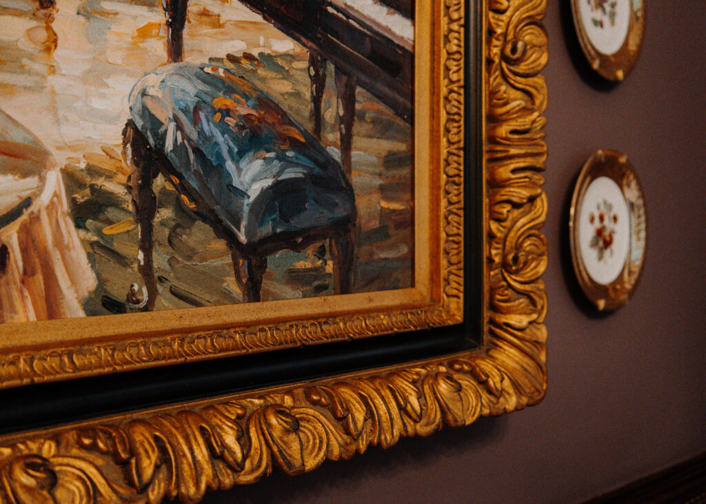 McNinch House Restaurant oil painting in dining room